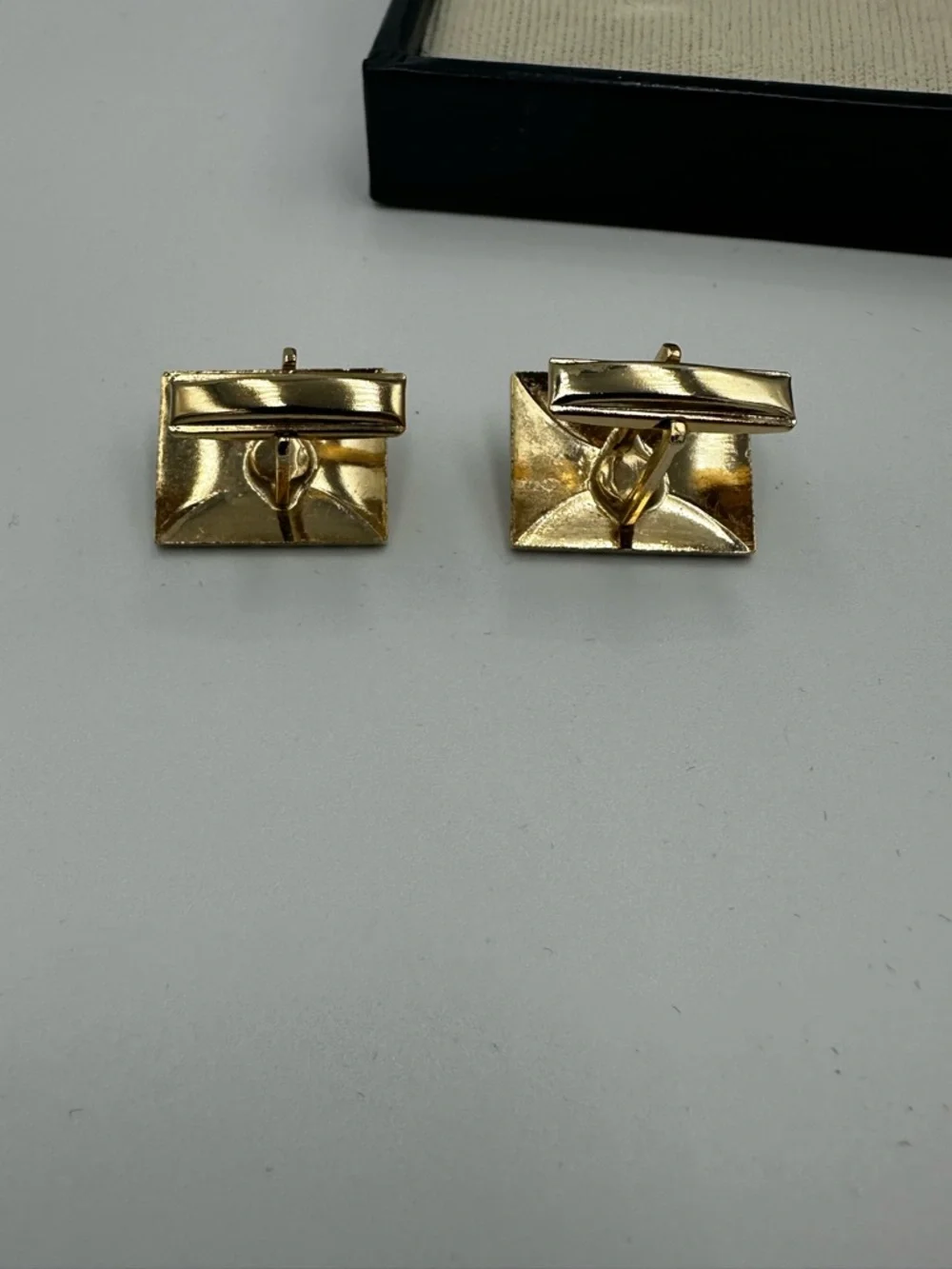 Sakowitz of Houston Goldtone Satin Finish Cufflinks